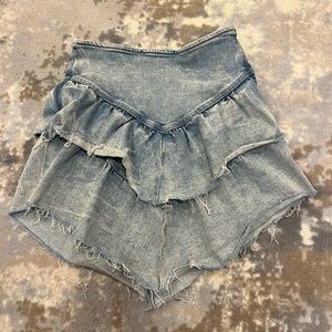 Mother raw-edge mini skirt size 27